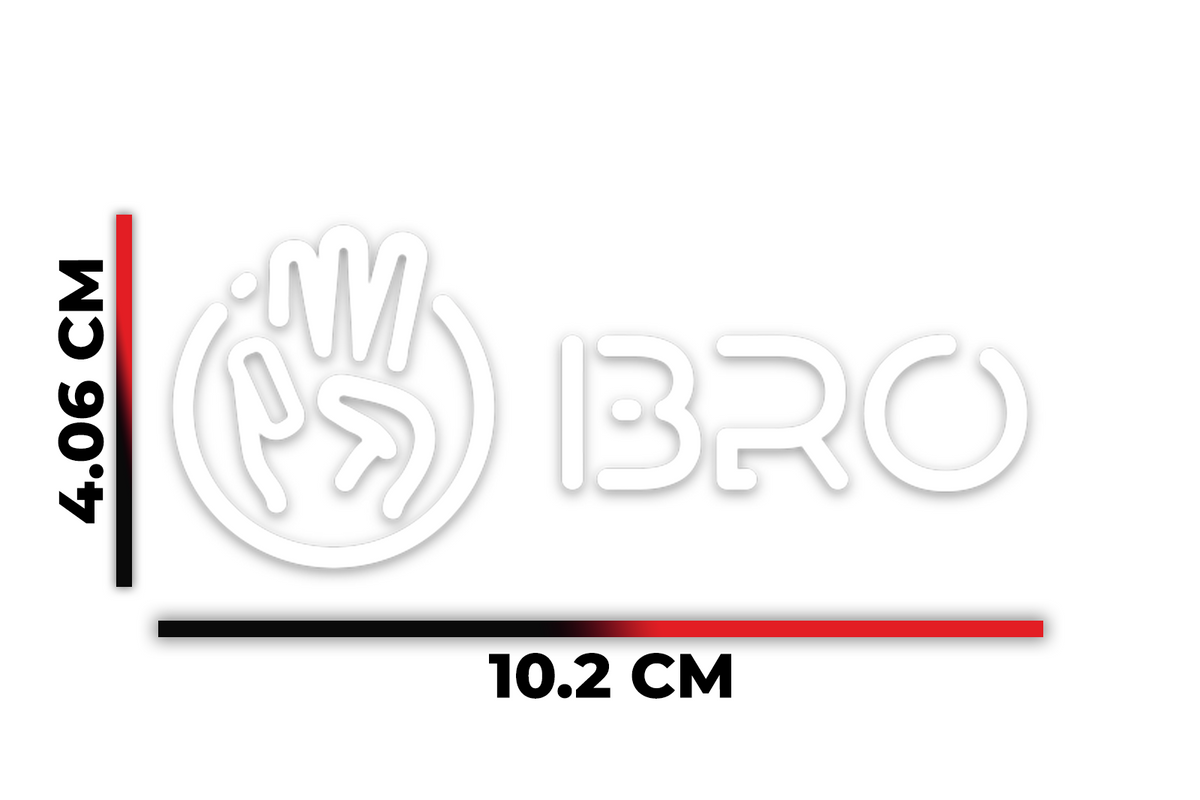 3BRO™ Transparent White Sticker (SMALL)