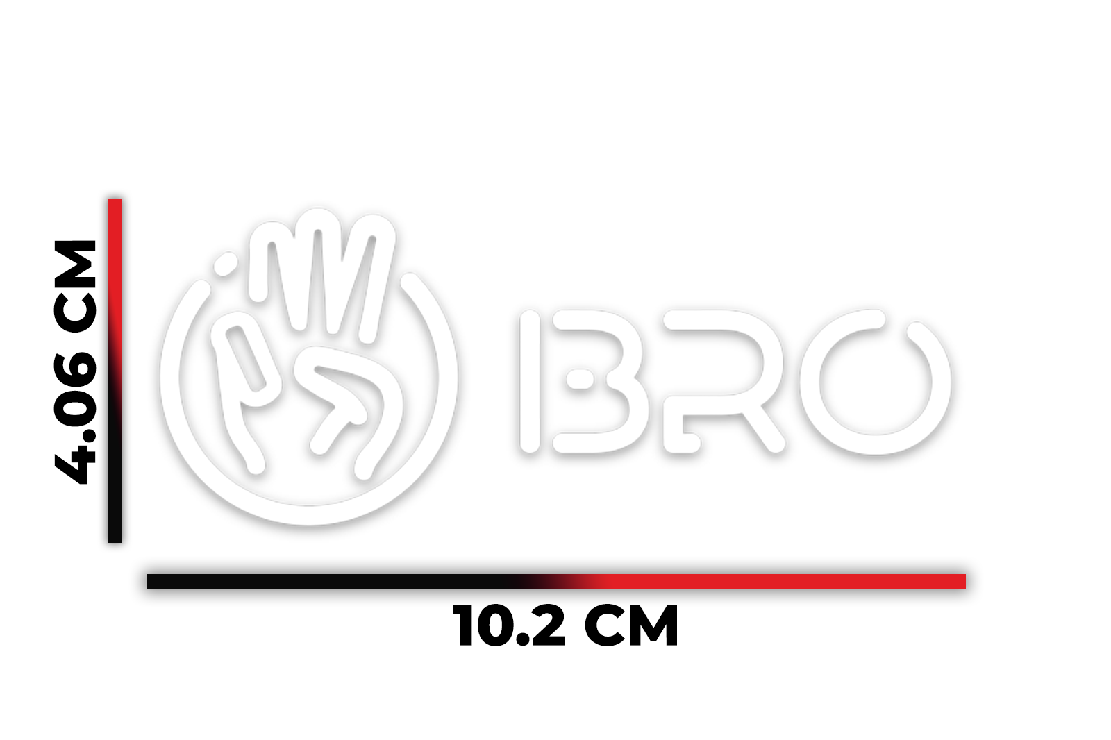 3BRO™ Transparent White Sticker (SMALL)