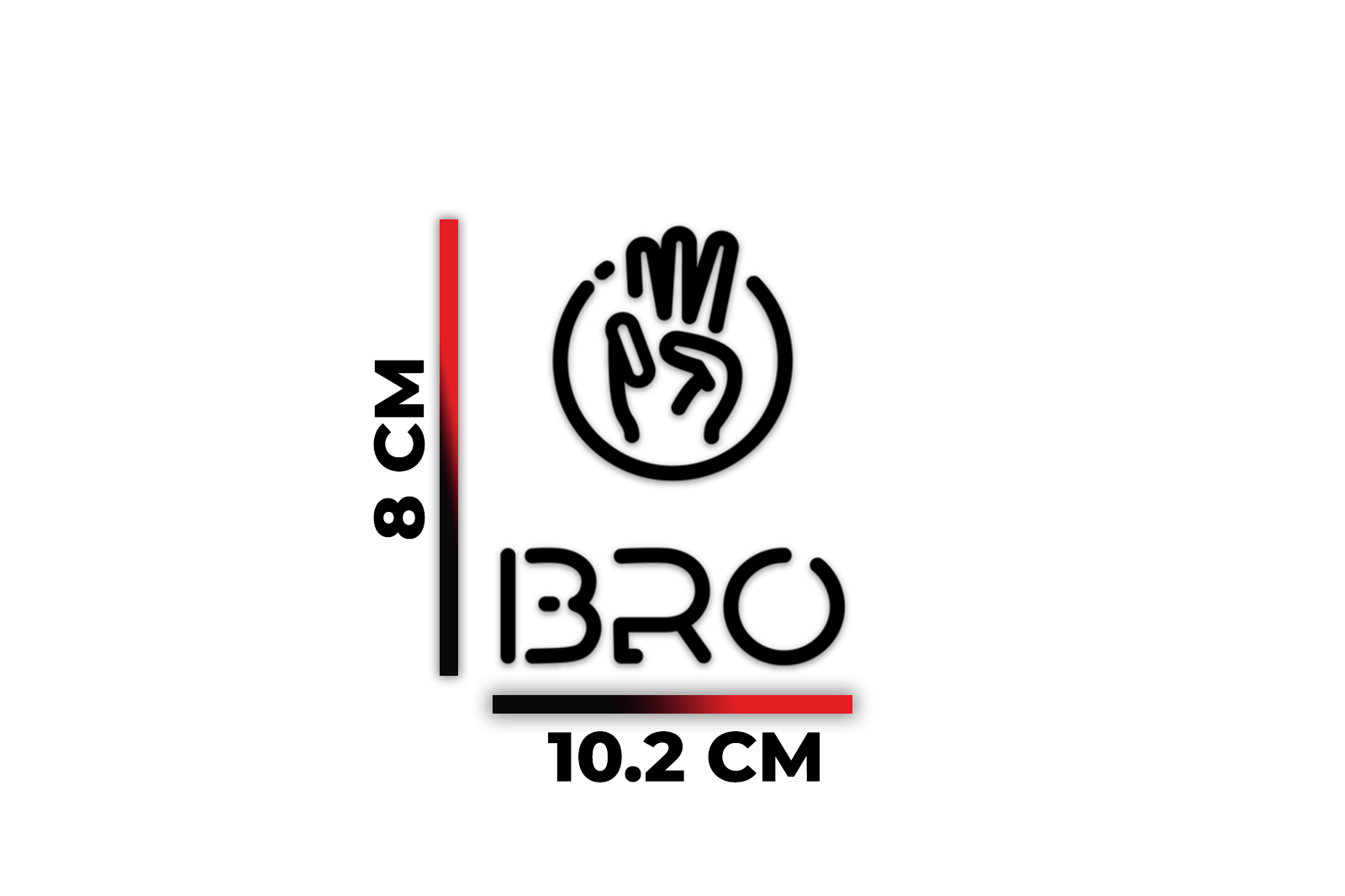 3BRO™ Vertical Black Sticker