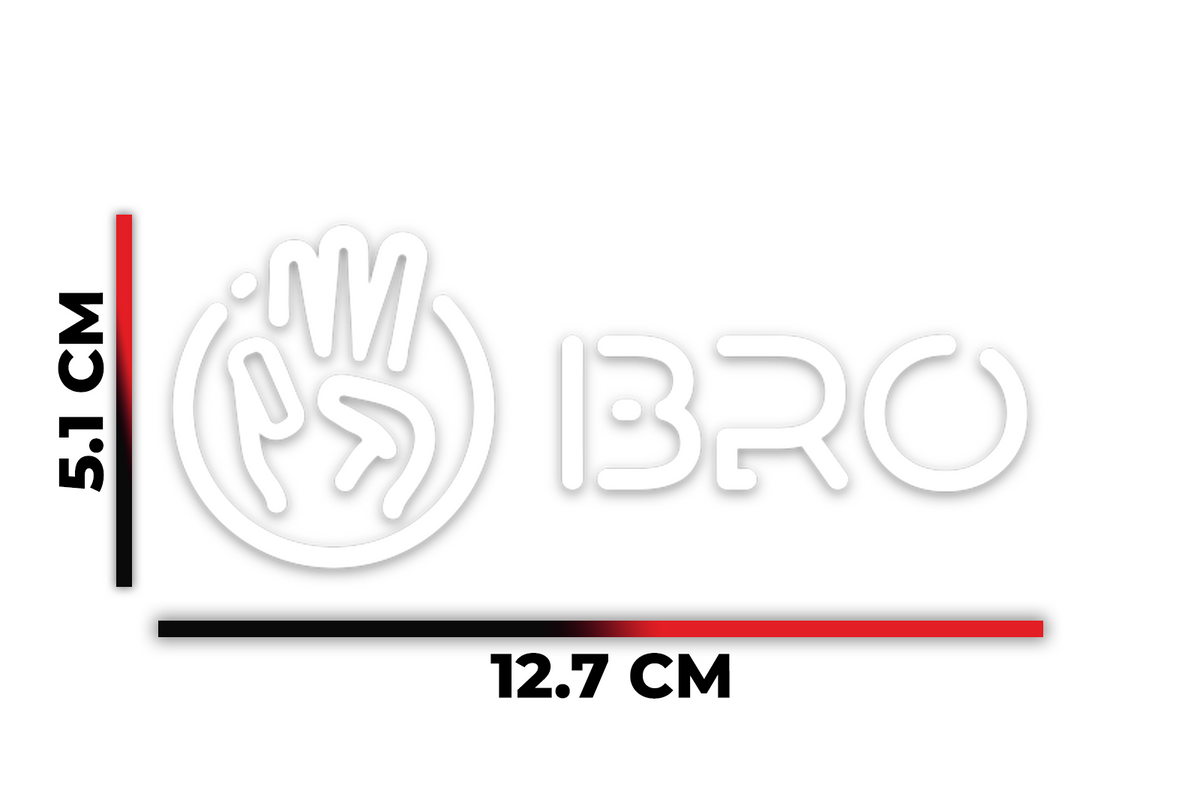 3BRO™ Transparent White Sticker (MEDIUM)